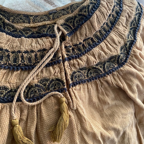 Free people brown embroidered mini dress - Picture 1 of 4